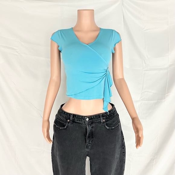 Amy Byer Vibrant Blue Blouse - Picture 1 of 6